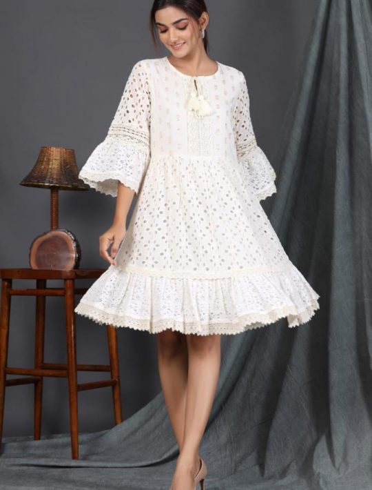Admirable Off White Cotton Casual Kurti Design